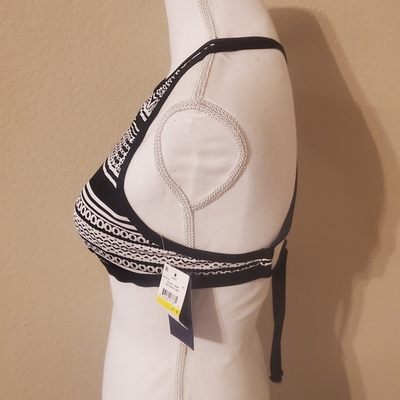 Jag Black Noir High Neck Bra/ Bikini Halter Top Criss-Cross Strap Back S… - Picture 2 of 9